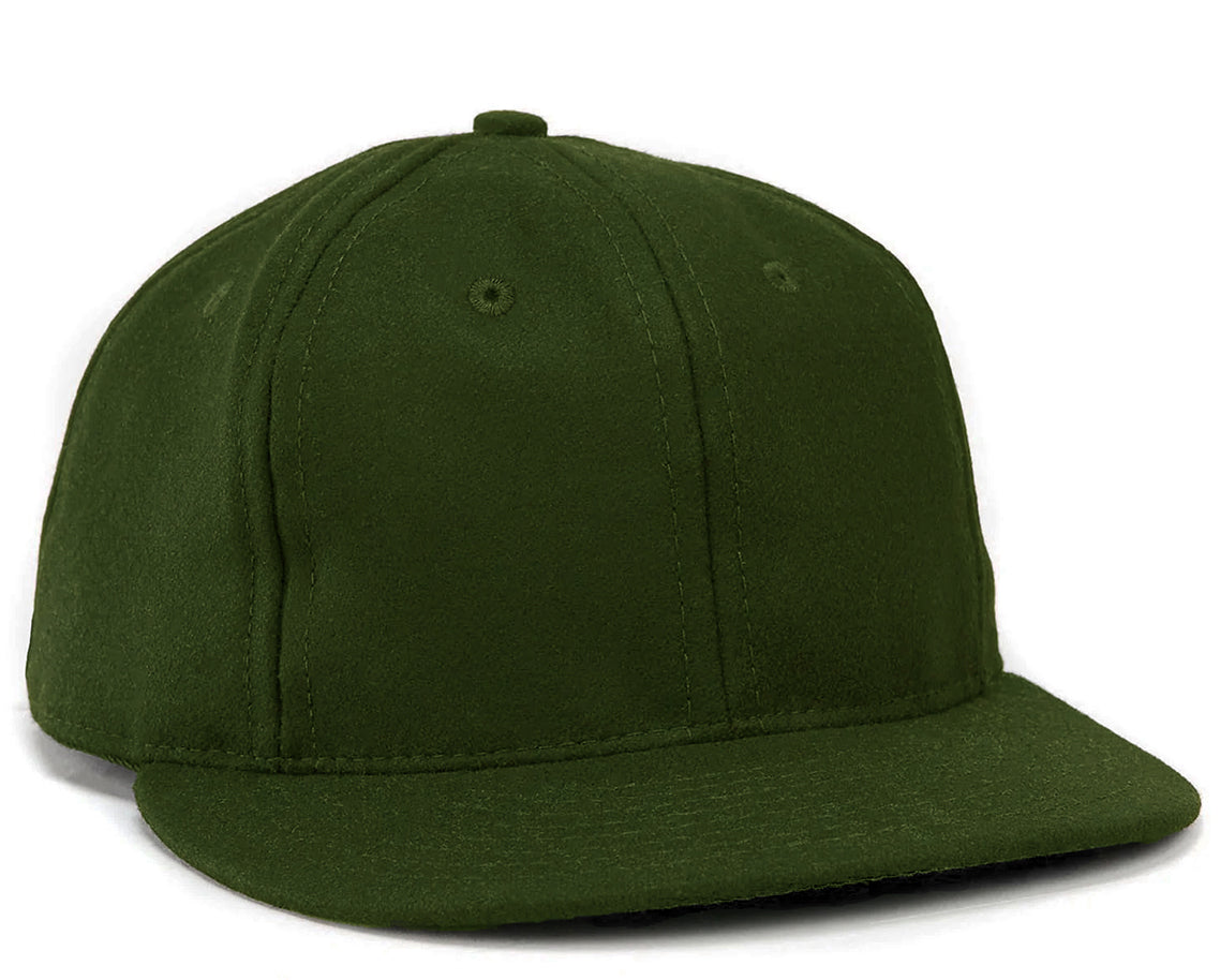 Green flat-brim cap