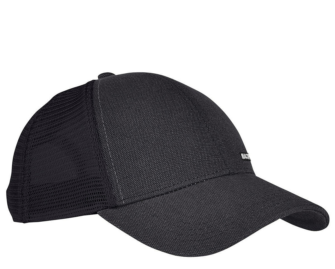 Black Trucker Light cap, offering a sleek design