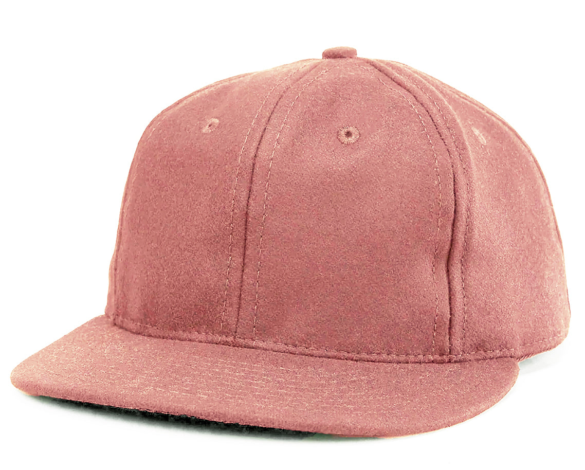 Left View of Pink Natural Wool Baseball Cap