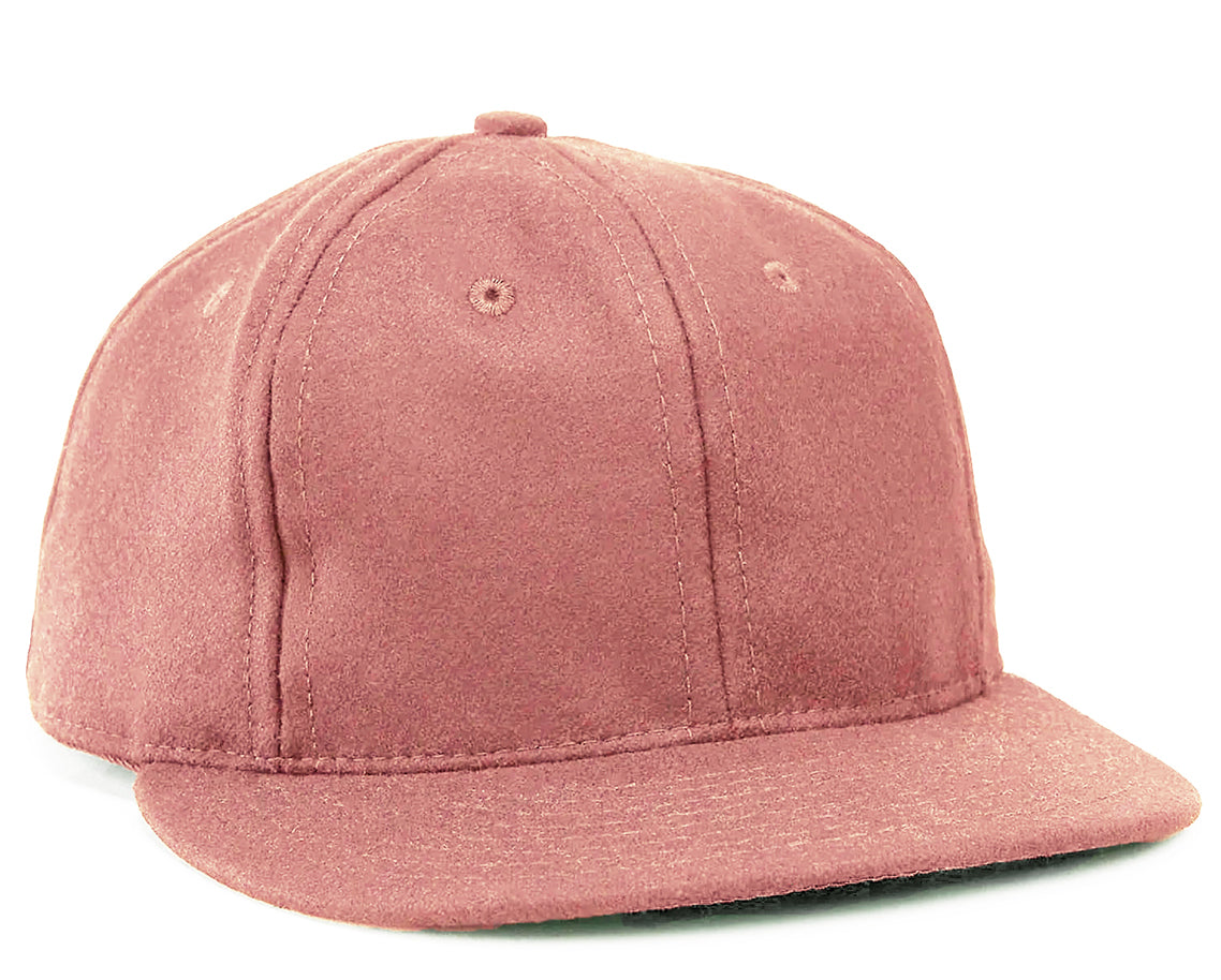 Coral natural wool baseball cap