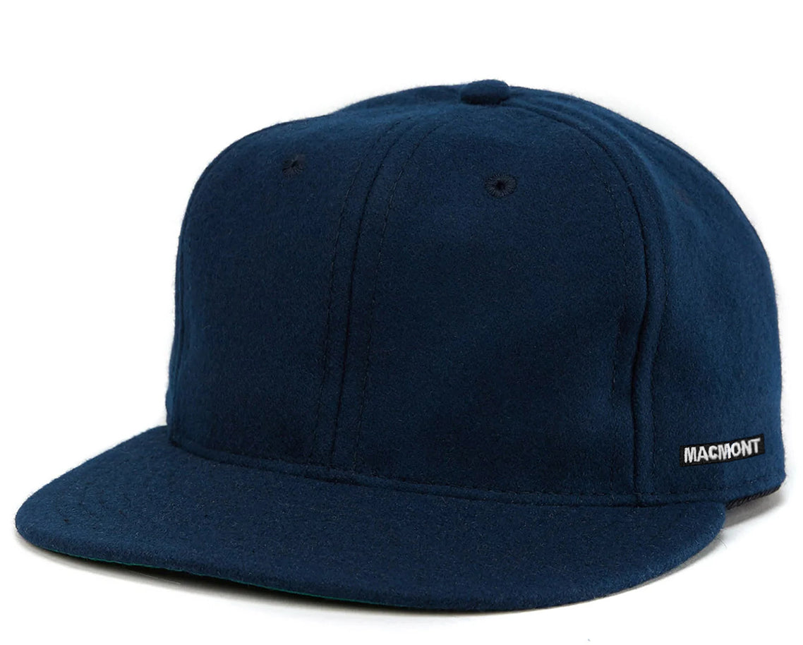 Dark navy Natural Wool Baseball Cap with a sleek design