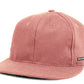 Left View of Coral Natural Wool Baseball Cap